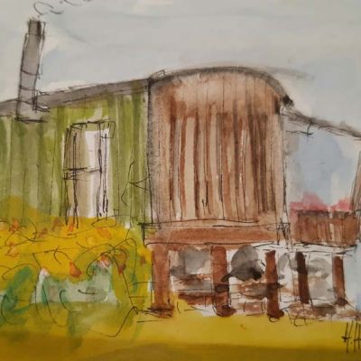 Aquarell Skizzen Kunst Künstlerin Heike Hesse der Norden Bilder Skizzen sketching 