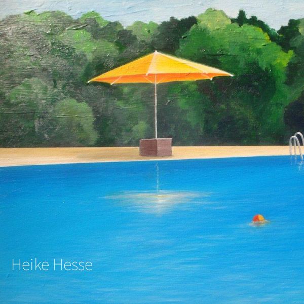 Heike Hesse Bilder Bild Kunst Gemälde Pool Swimmingpool art artist künstler Malerei Kunstwerk Galerie 