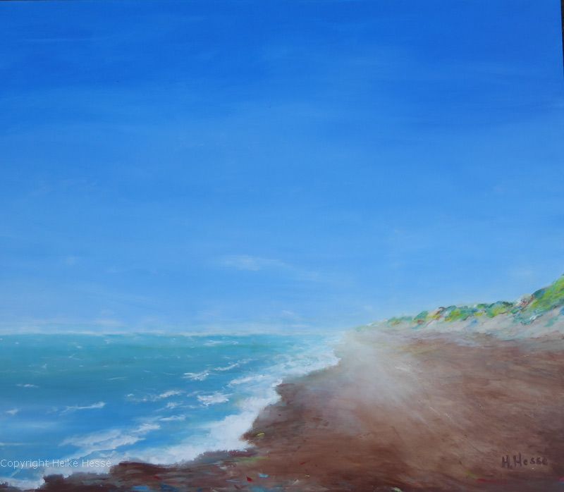 Meereskueste,  Acryl auf Leinwand, 120x140cm, 2017,  220-€